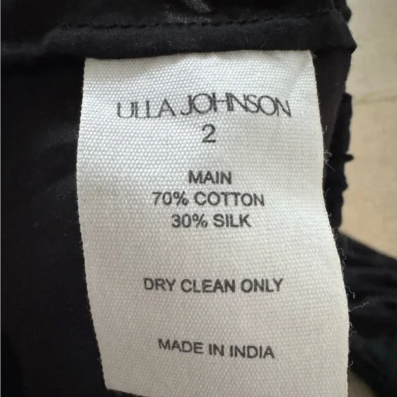 NEW ULLA JOHNSON cora puff blouse in noir 2 - Picture 10 of 10